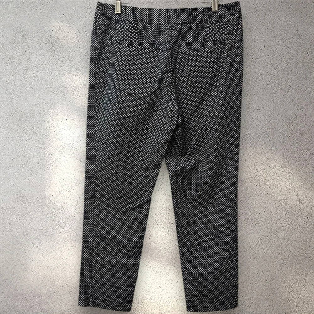 Liz Claiborne Career Classic Emma Ankle Pants‎ Black White Checkered Size 6